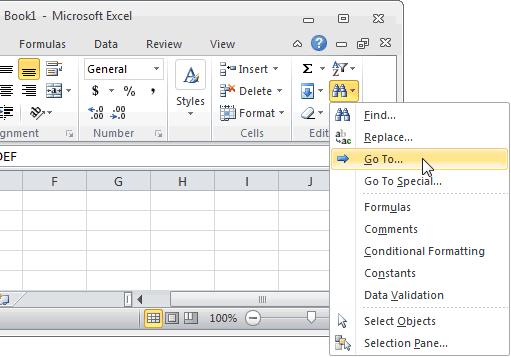 excel toolbar buttons. in a sheet in Excel 2010?