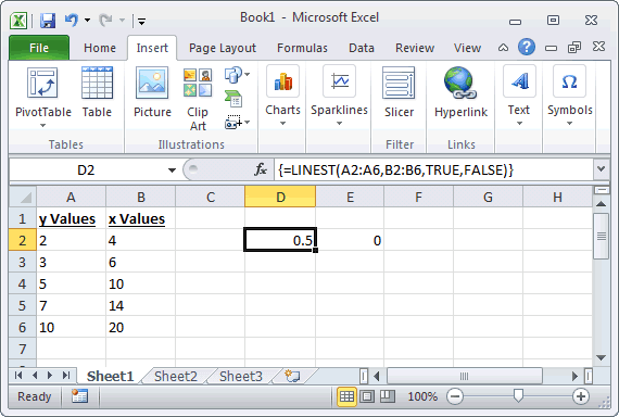 Excel 2003 Linest Patch