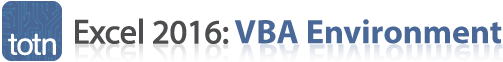 totn Excel 2016 VBA Environment