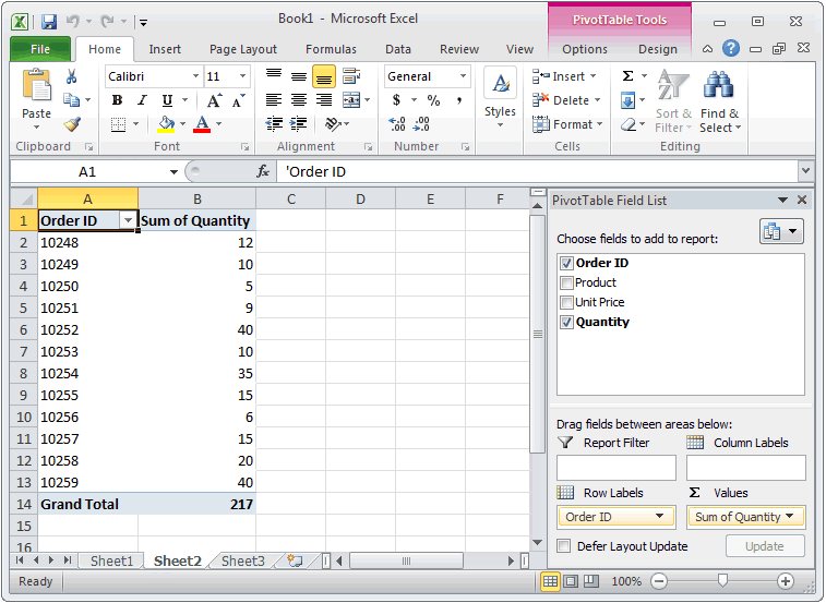 Free Excel 2010 Pivot Table Tutorial