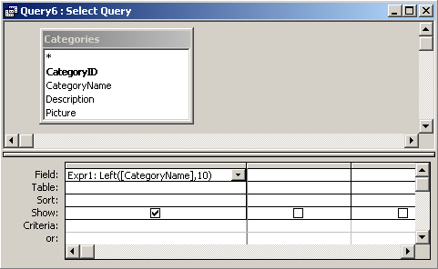 How to write sql in microsoft access 2003