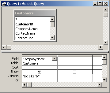 How to write sql in microsoft access 2003