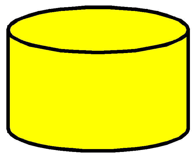 Clipart: Database Objects - Yellow Database