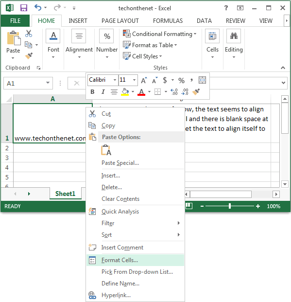 ms-excel-2013-align-text-to-the-top-of-the-cell