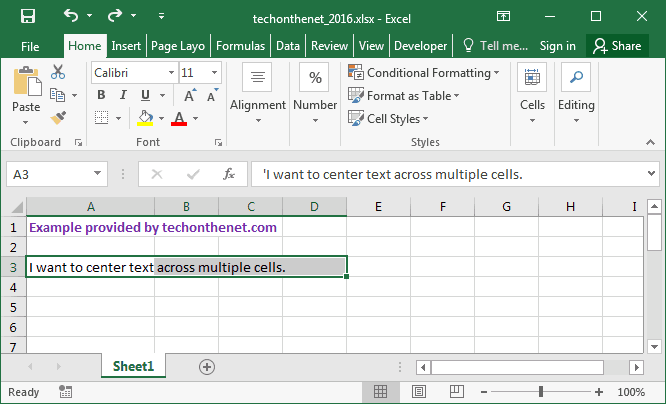 ms-excel-2016-center-text-across-multiple-cells