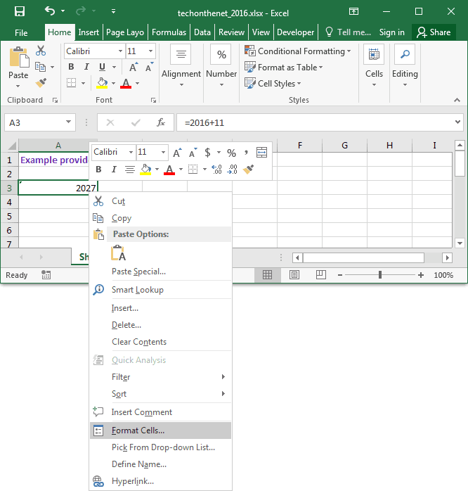 Ms Excel 2016 Hide Formulas From Appearing In The Edit Bar