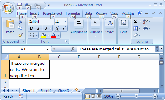 where is wrap text in excel for mac