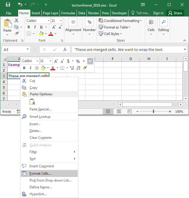 how to repeat a merge and center in excel