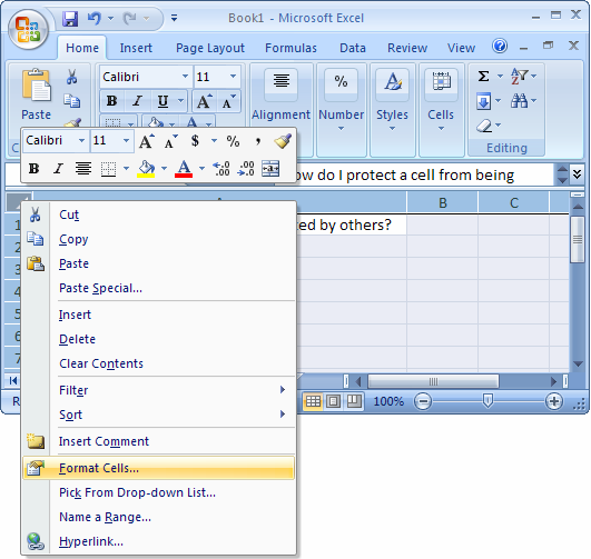 Excel how in lock to formula Keyboard Shortcut