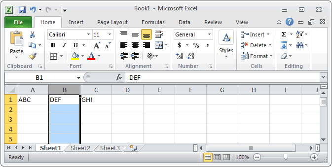 Ms Excel 10 Change The Width Of A Column