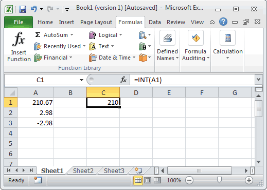 log2 integer c VBA) How use the INT (WS, Function Excel: to MS