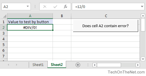 Ms Excel How To Use The Iserror Function Ws Vba
