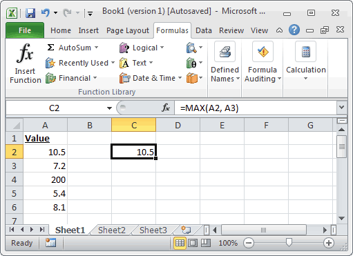 MAX Function in Excel: Explained