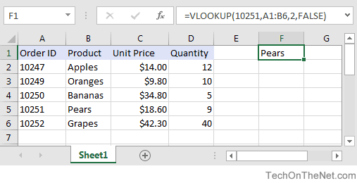 How to do vlookup in excel