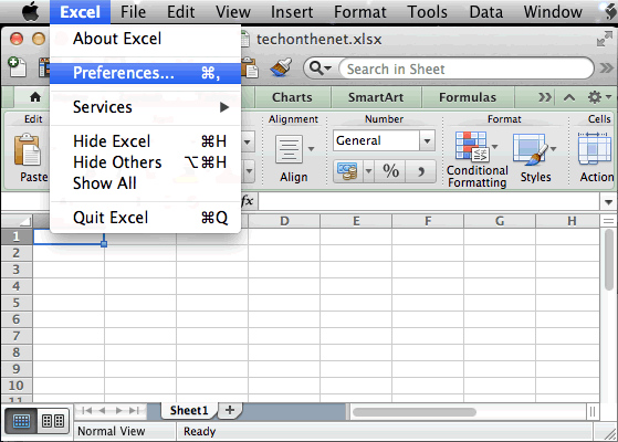 office 2016 for mac excel preferences
