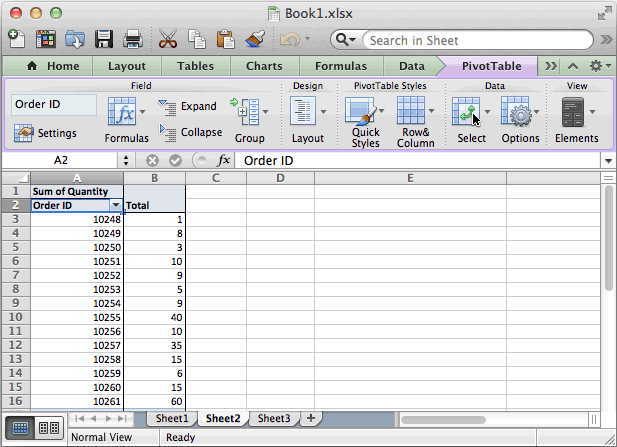 Excel Pivot Chart Mac