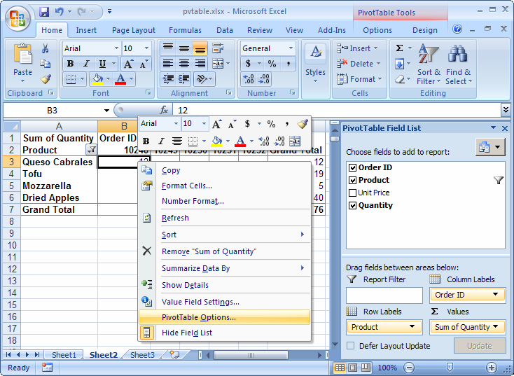 Ms Excel 2007 How To Remove Row Grand