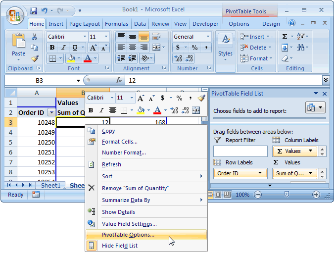 Ms Excel 10 How To Change The Name Of A Pivot Table