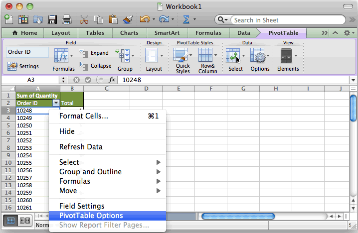Ms Excel 11 For Mac How To Change The Name Of A Pivot Table