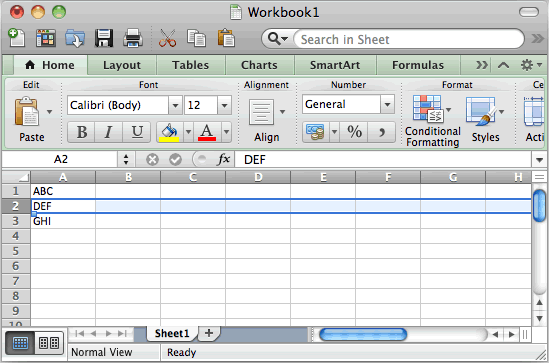 Microsoft excel 2011 for mac