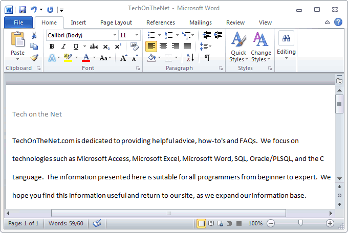 double word text space spaced document 2010 ms microsoft should when paragraph techonthenet formatting