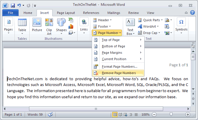 how to insert running head in word 2010